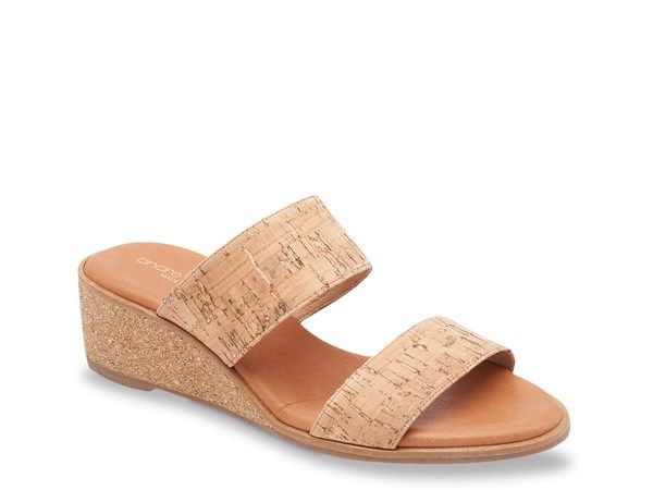 アンドレア アース レディース シューズ サンダル Andre Assous Gwenn Wedge Sandal Natural Cork
