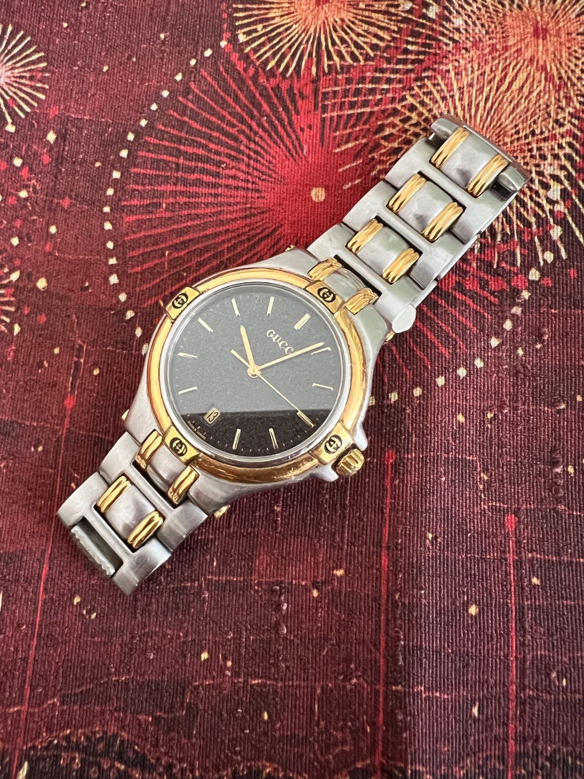 グッチ GUCCI☆9040M☆クオーツ☆稼働品☆メンズ☆コンビ - メルカリ