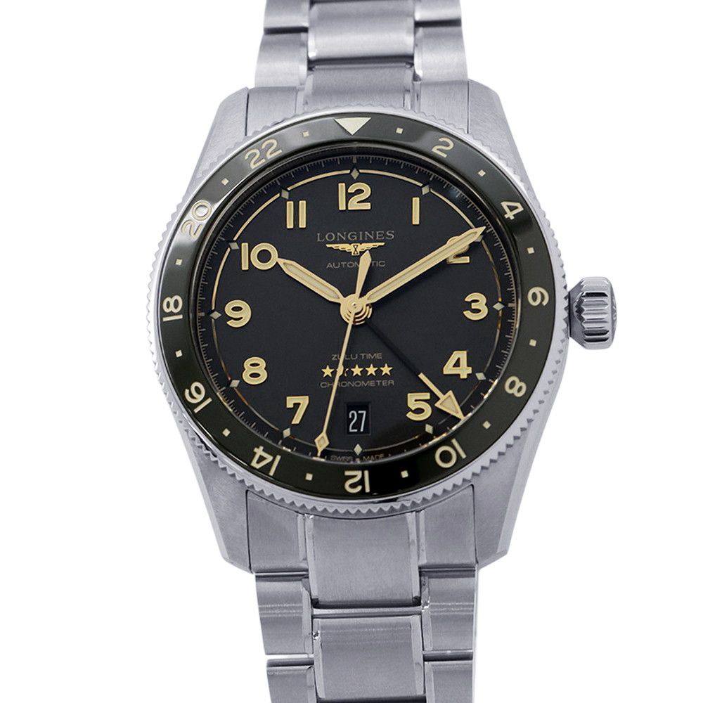 ロンジン スピリット ズールータイム L3.802.4.63.6 LONGINES 腕時計 アンスラサイト文字盤