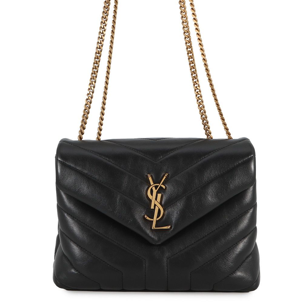 サンローランパリ チェーンショルダーバッグ ルル スモール カーフレザー 494699 SAINT LAURENT PARIS 黒