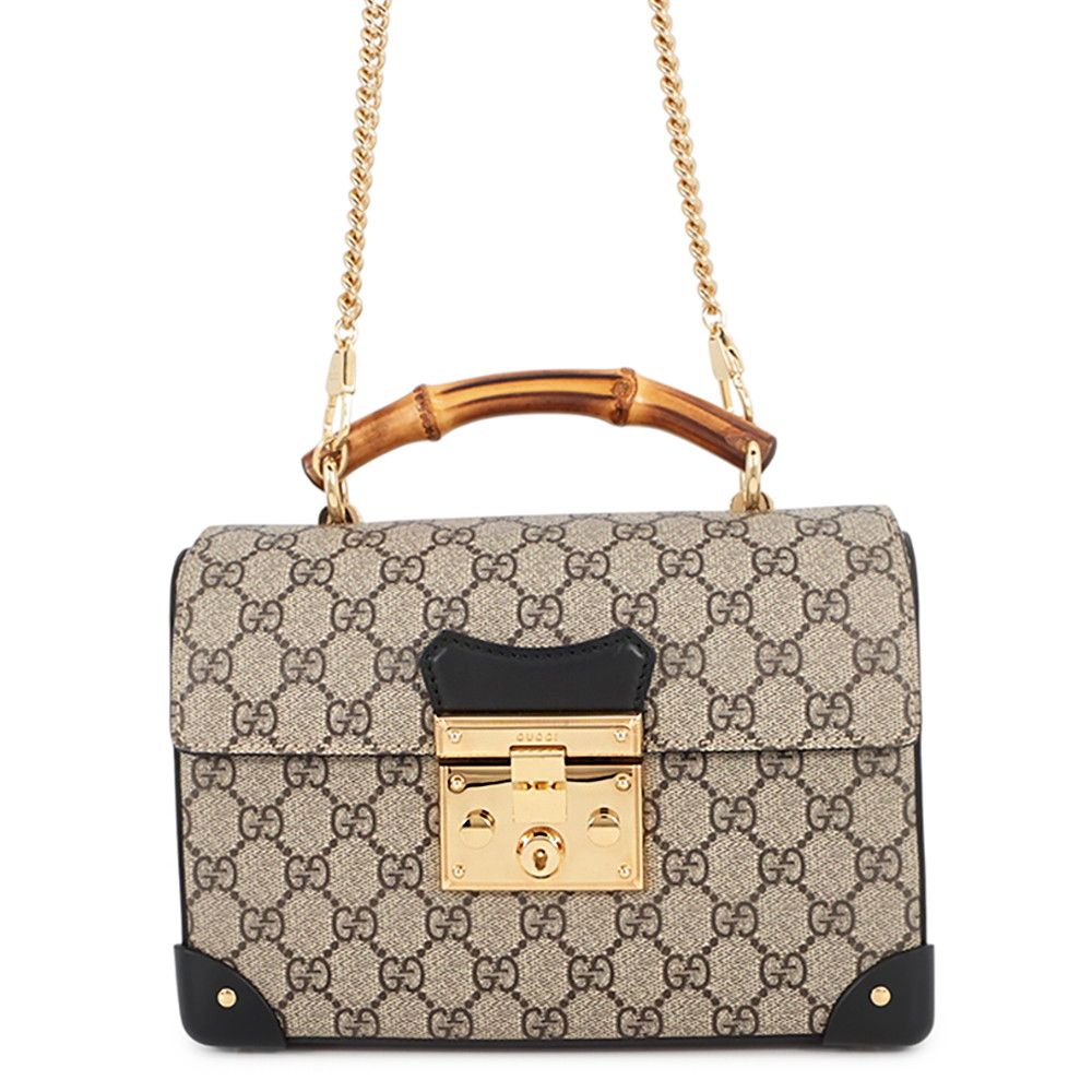 グッチ ハンドバッグ パドロック GGスモール バンブー GGスプリーム 603221 GUCCI 2wayショルダーバッグ