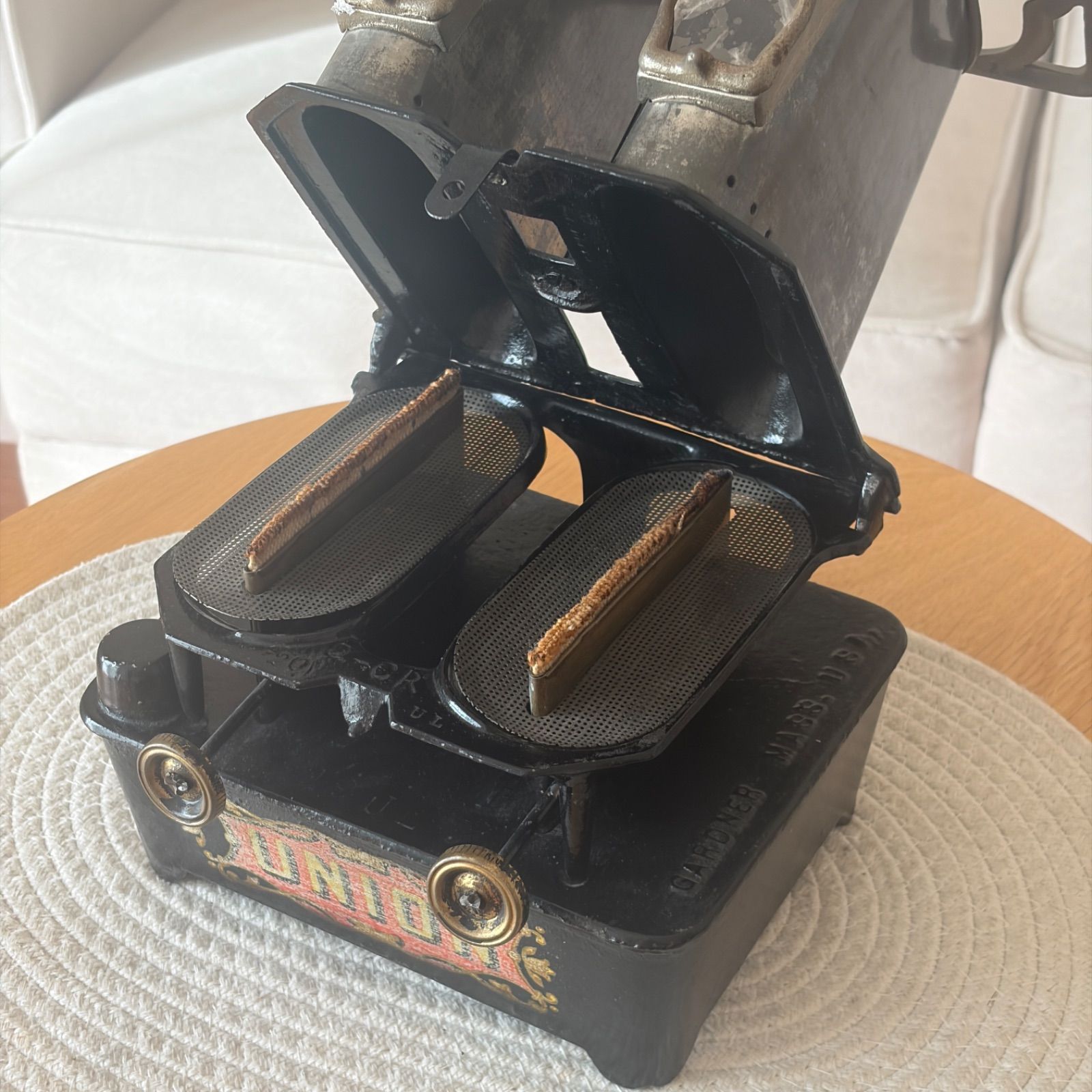 【美品】フルオリジナル　アイロンストーブ　UNION ダブルバーナー 現品限り】Union ユニオン アイロンストーブ ダブルバーナー クッカー
