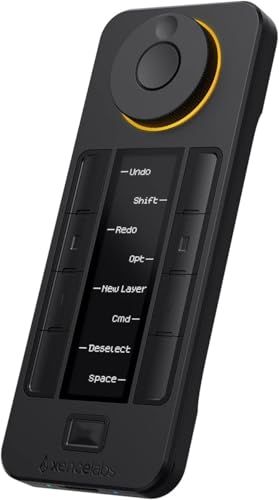 XENCELABS クイッキーズ ショートカット リモート 40 カスタマイズ可能 ショートカットキー付き 片手ショートカット キーボード プログラマブル OLED ディスプレイ付き ペンタブレットコントローラー ワイヤレス キーパッド ドロ 1f4d4c4a