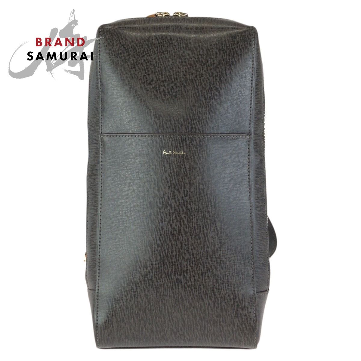 Paul Smith ポール スミス カラードチップレザー ブラウン オレンジ ゴールド金具 レザー ボディバッグ ショルダーバッグ メンズ 602254【中古】