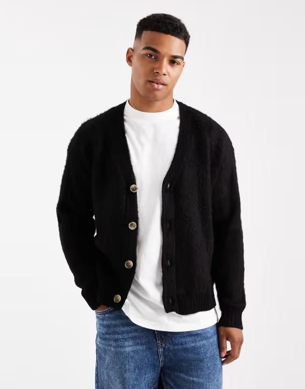 コットンオン メンズ アウター カーディガン クロップド Cotton On Cropped cardigan Black ブラック 17,870円