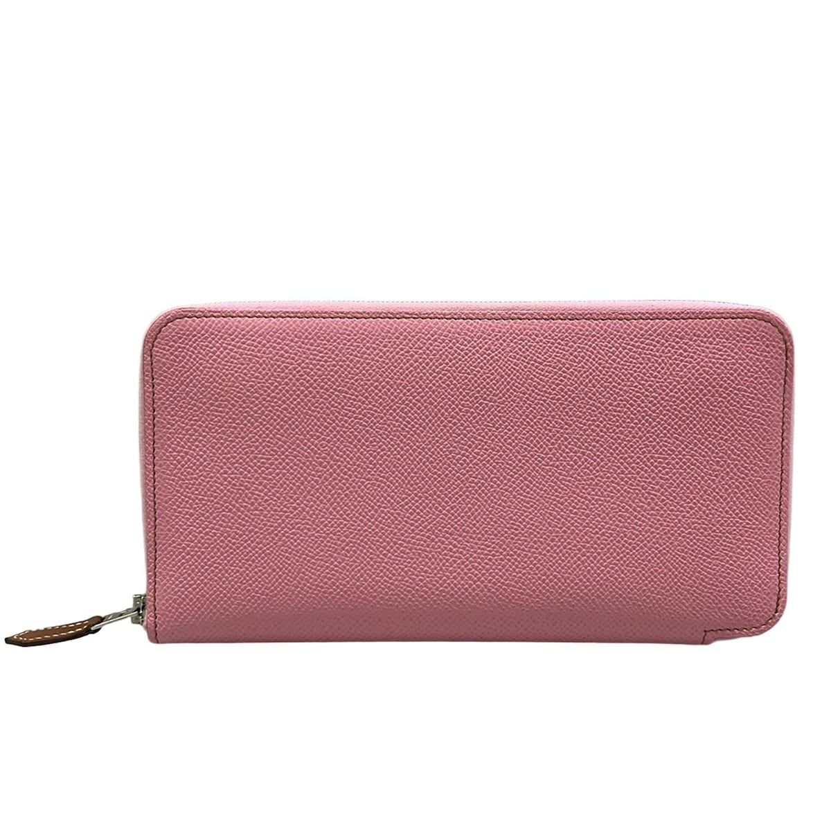 HERMES(エルメス) 長財布美品 アザップロングシルクイン ピンク シルバー金具 60,445円