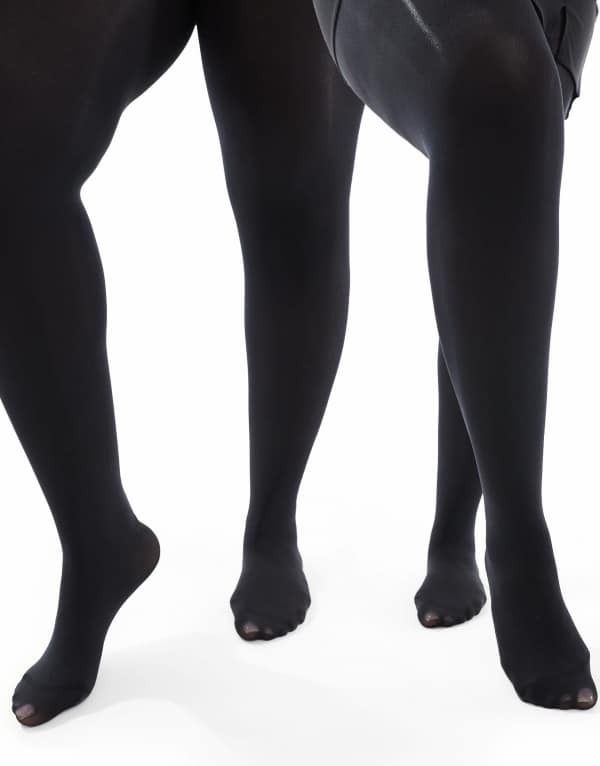 エイソス レディース ボトムス レギンス ASOS Curve ASOS DESIGN Curve 2 pack 60 denier black tights in super stretch fit Black ブラック