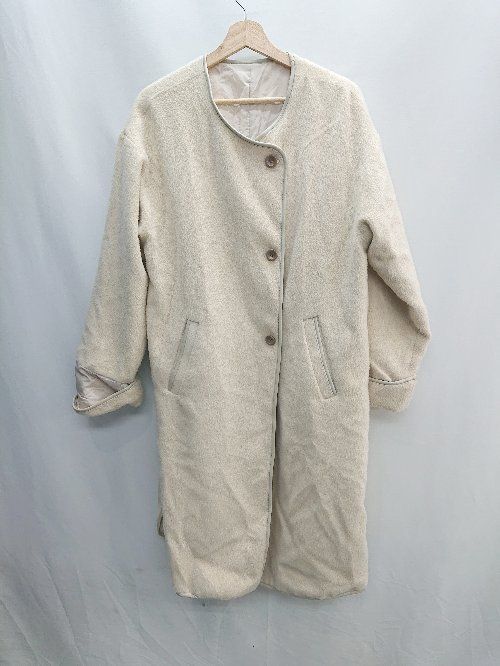 ■ ◎ natural couture 長袖 コート サイズＦ ベージュ レディース E 【1406180077877】