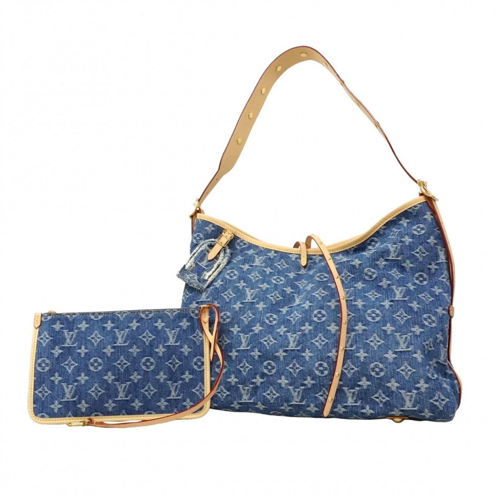 ルイ・ヴィトン(Louis Vuitton) ルイ・ヴィトン ショルダーバッグ モノグラム・デニム キャリーオールNM MM M46855 ブルーレディース