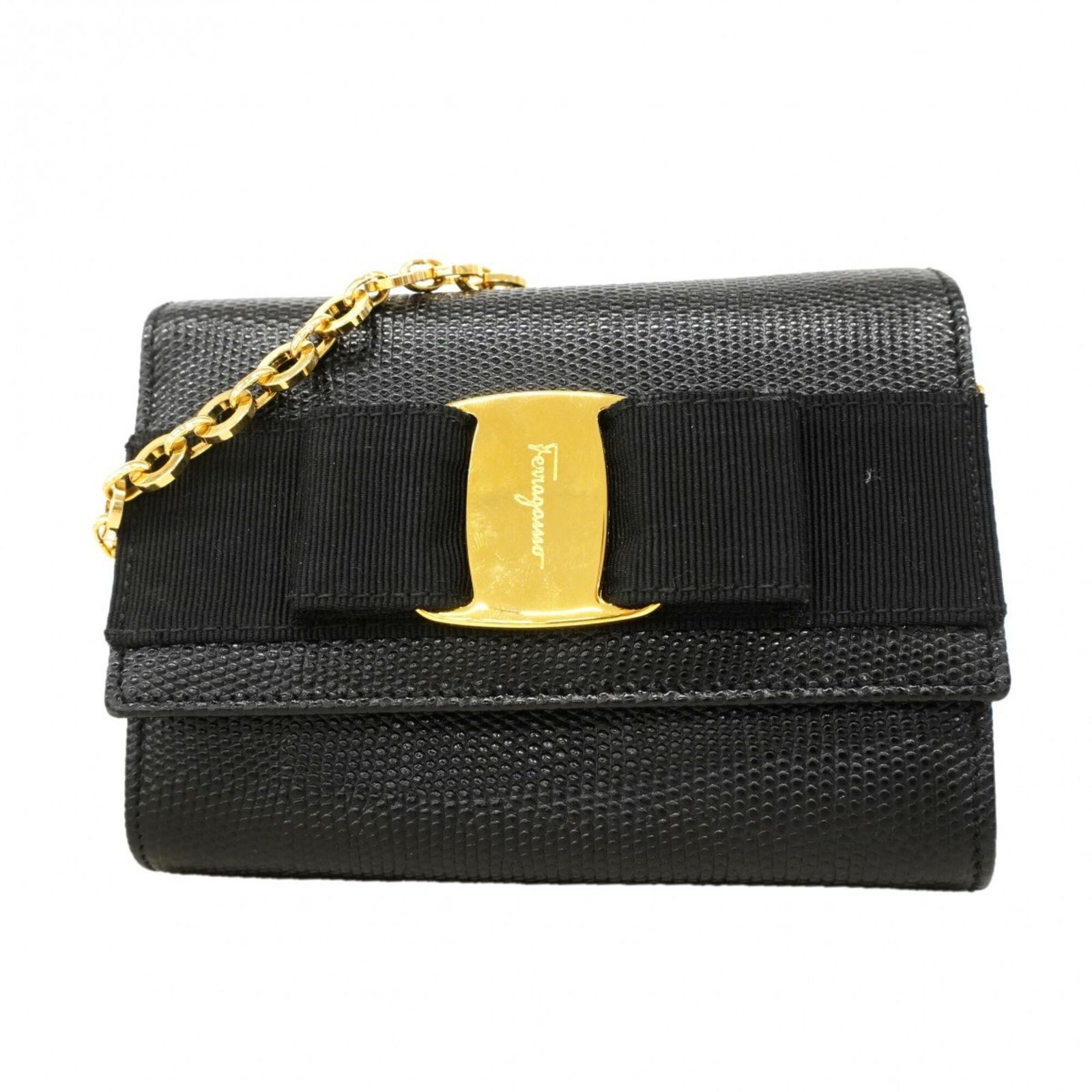 サルヴァトーレ・フェラガモ(Salvatore Ferragamo) サルヴァトーレフェラガモ ショルダーバッグ ヴァラ レザー ブラック レディース