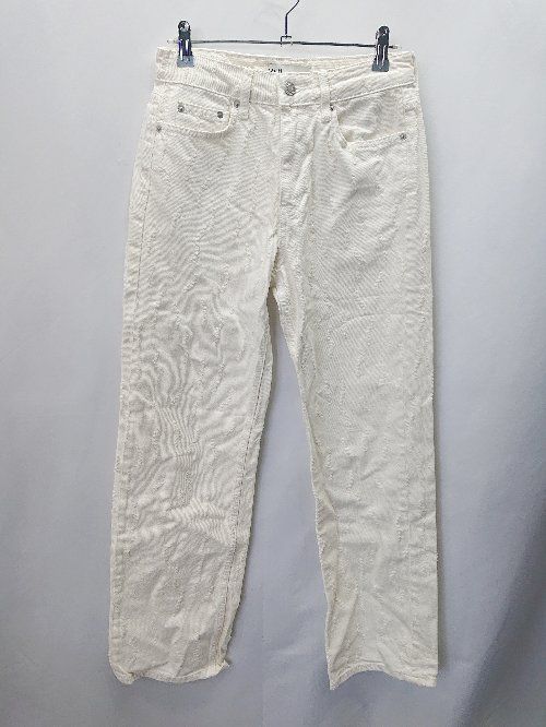 ◇ ZARA ザラ デニムパンツ サイズ34 ホワイト系 レディース E 【1406180085162】