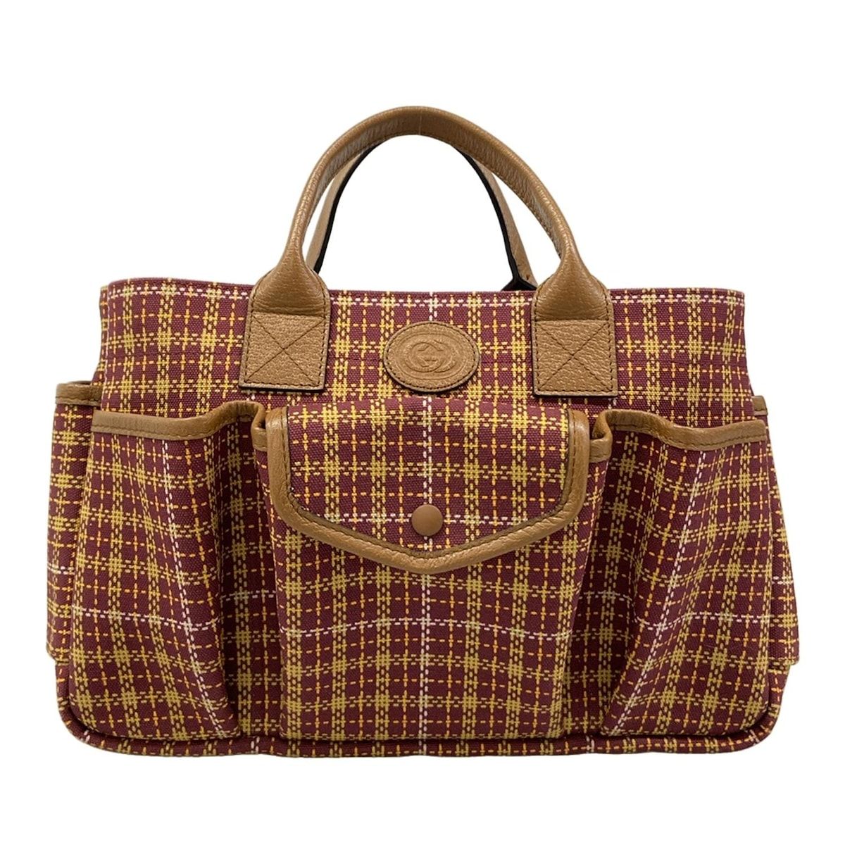 GUCCI(グッチ) トートバッグ インターロッキングG 628159 ボルドー×ブラウン×マルチ チルドレンズコレクション レザー