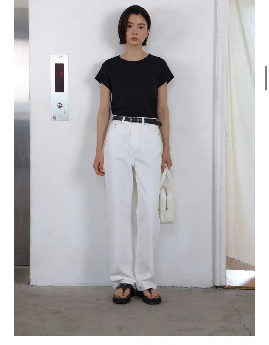더 히어 コットン데님 白