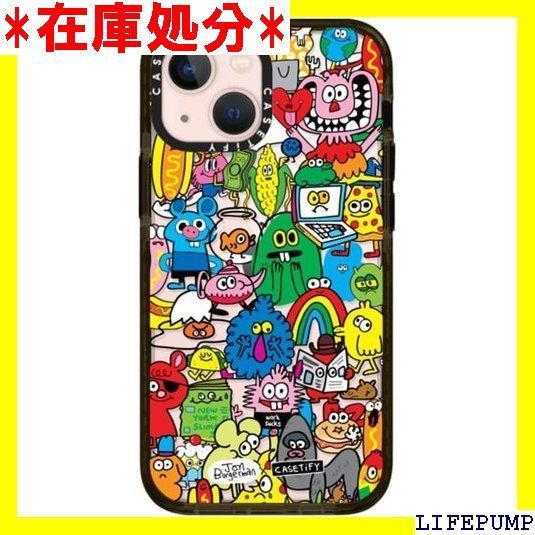 CASETiFY インパクトケース iPhone 13 Mini - Fun Friends By Jon Burgerman - クリア ブラック 564