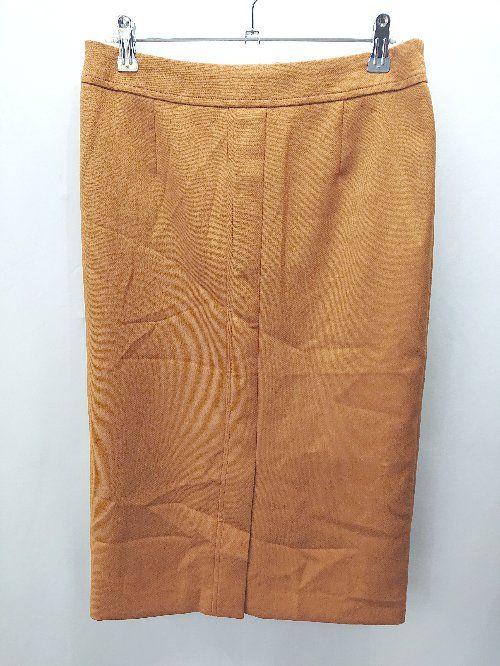 ◇ Loungedress ラウンジドレス 膝下丈 タイト スカート サイズM キャメル系 レディース E 【1406180087579】