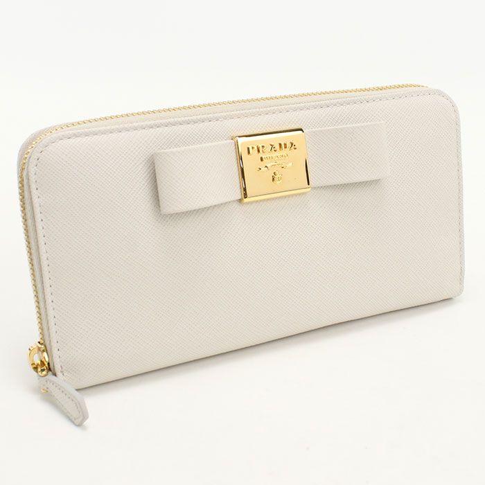 PRADA プラダ サフィアーノレザー 1ML506 長財布ラウンドファスナー レザー【中古】 レディース