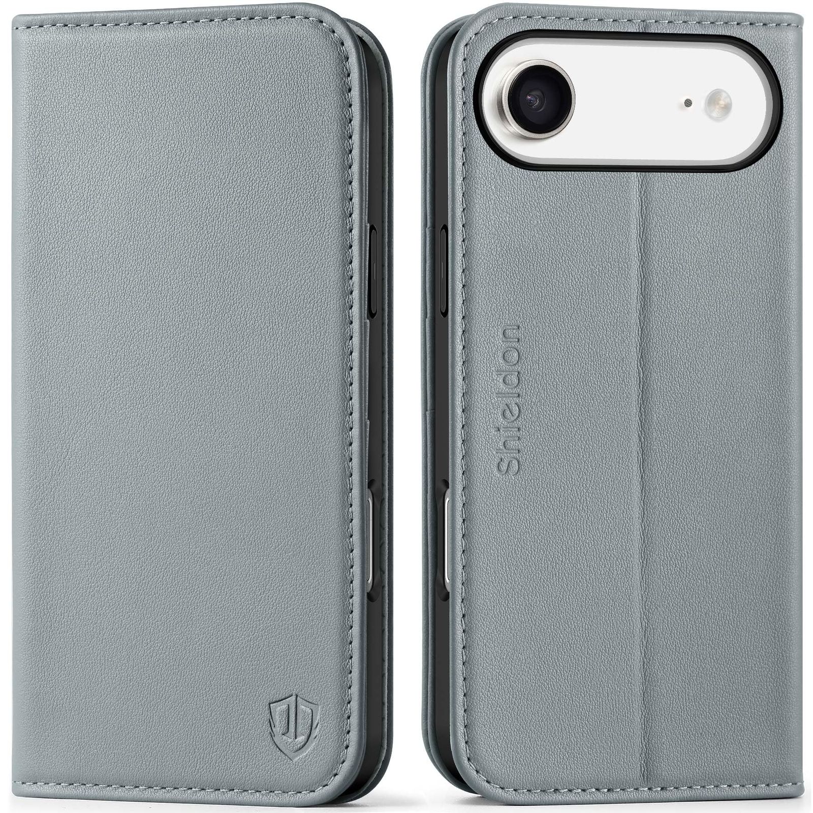 SHIELDON iPhone Air 対応 手帳型ケース 本革レザー 6.5インチ 5G TPU素材 カード収納 [RFIDブロッキング] 横置きスタンド機能 マグネット内蔵 ストラップ穴付き 衝撃吸収 あいふぉん Air 対応スマホケース 2025年発売
