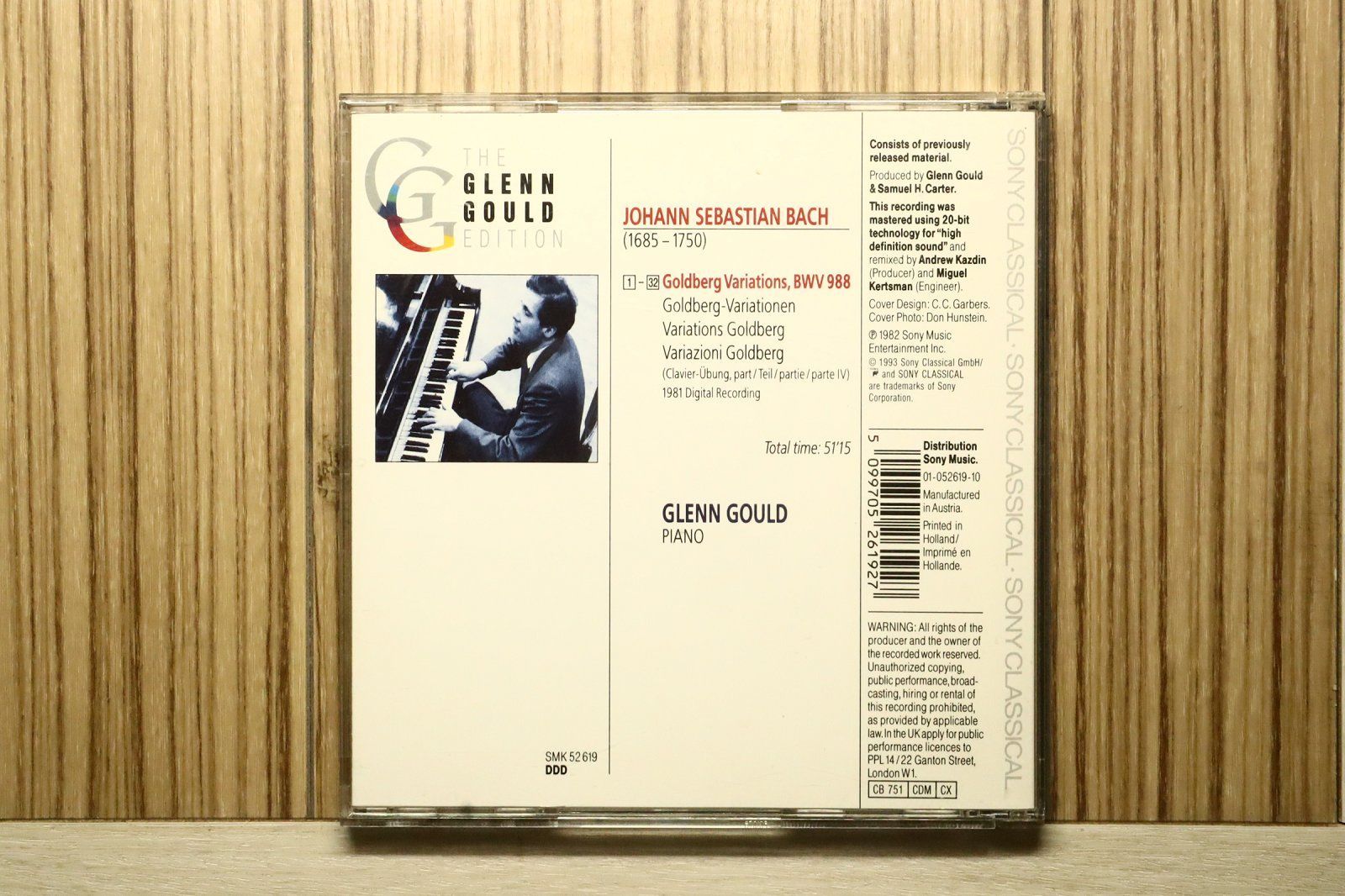 中古CD☆バッハ/Bach, J.S.□ GOLDBERG VARIATIONS BW 【SMK52619