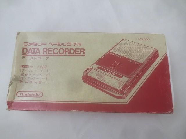 ゲーム ファミコン アクセサリ-・周辺機器 ファミリーベーシック専用 データレコーダー HVC-008 箱 説明書 カセットテープ 付き 中古品