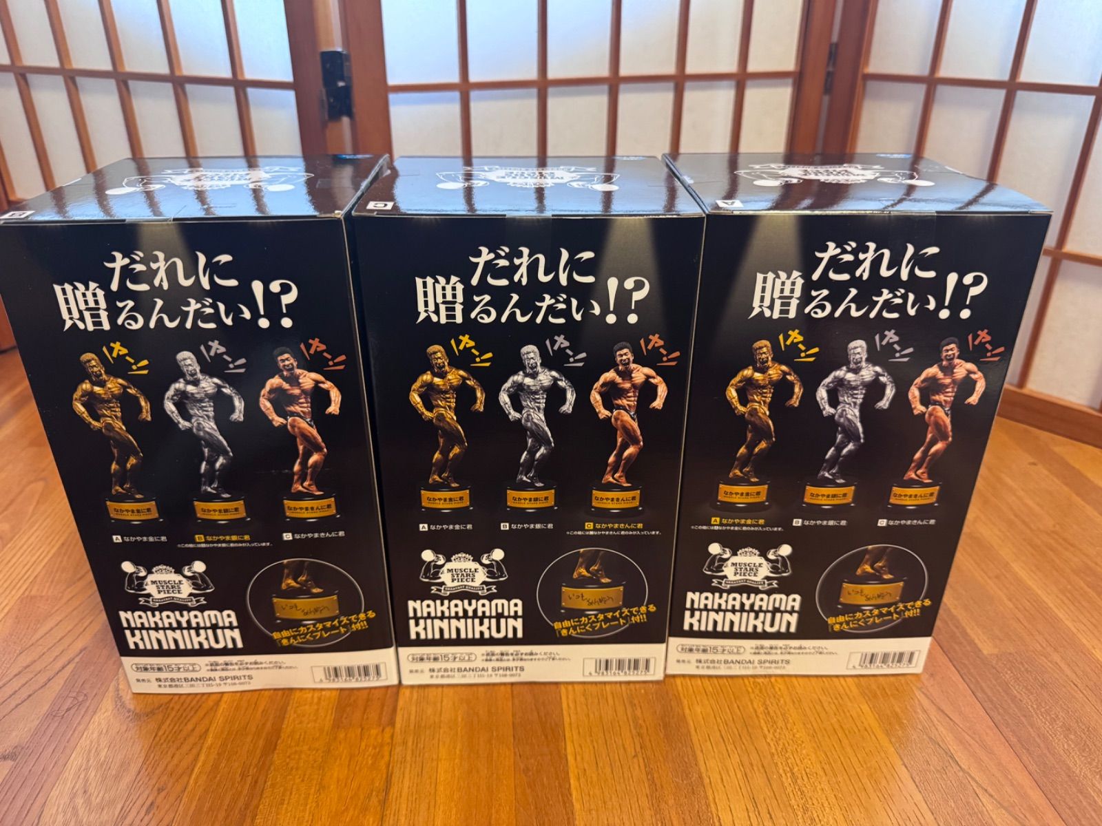 なかやまきんに君 りそうの姿トロフィー フィギュア 全3種セット 