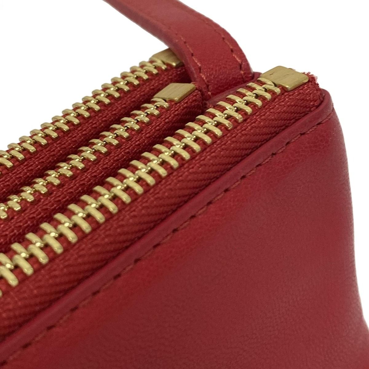 CELINE(セリーヌ) ショルダーバッグ トリオ レッド レザー - メルカリ