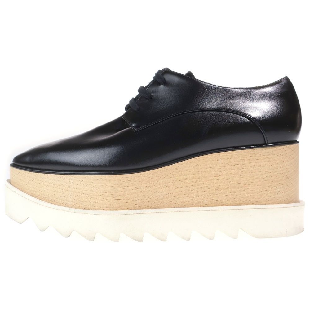 STELLA McCARTNEY (ステラマッカートニー) エリス ウッドシューズ レザー ブラック