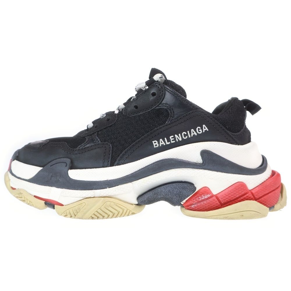 BALENCIAGA (バレンシアガ) Triple S Leather Mesh Sneakers トリプルS レザーメッシュ スニーカー ローカットスニーカー ブラック 36 524037