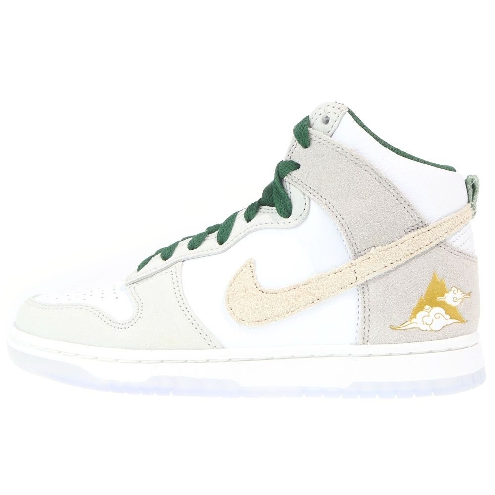 NIKE (ナイキ) DUNK HIGH PRM GOLD MOUNTAUN ダンク ゴールドマウンテン ハイカットスニーカー レディース ホワイト/グレー US5/23.5cm FD0776-100