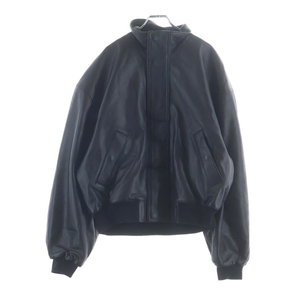 BALENCIAGA GOLF (バレンシアガゴルフ) Smooth Grainy Leather Blouson スムースレザーブルゾン ジャケット ブラック 850010 TSS02
