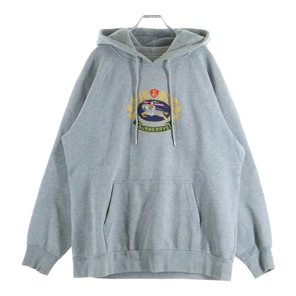 BURBERRY LONDON (バーバリーロンドン) LOGO HOODIE 8003015 ロゴパッチ プルオーバーパーカー フーディー グレー 15,953円