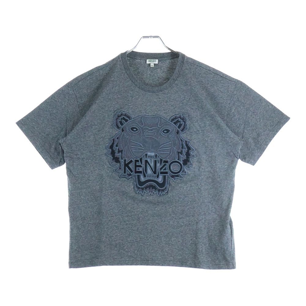 KENZO (ケンゾー) Tiger 刺繍 Tシャツ 半袖カットソー グレー