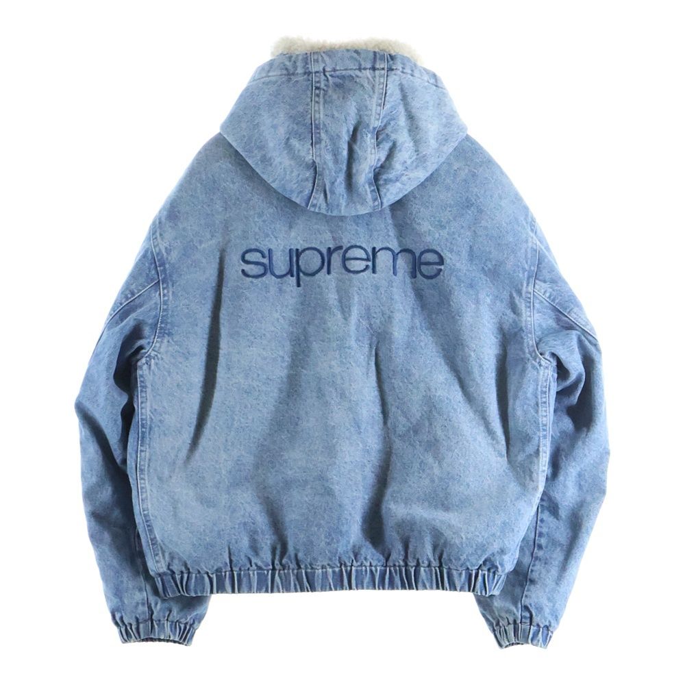 SUPREME (シュプリーム) 24AW Faux Shearling Lined Bomber Jacket フォークスシアリングラインド デニムボンバージャケット インディゴ