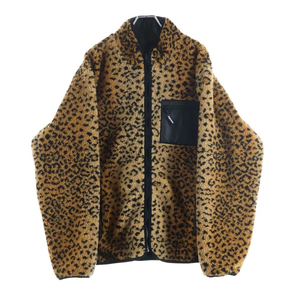 SUPREME (シュプリーム) 17AW Leopard Fleece Reversible Jacket レオパード フリース リバーシブルジャケット ブラウン