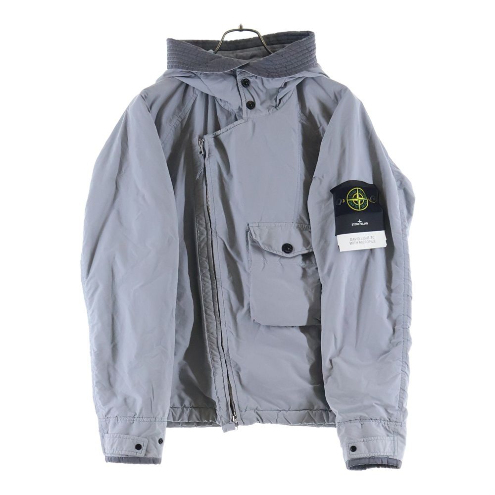 STONE ISLAND (ストーンアイランド) DAVID LIGHT-TC WITH MICROPILE 751541231 ナイロン フーディー ジャケット グレー