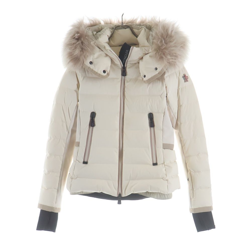 MONCLER GRENOBLE (モンクレールグルノーブル) 24AW GRENOBLE ARCESAZ ファーフード付 ダウンジャケット ホワイト J20981A00047 5399D レディース