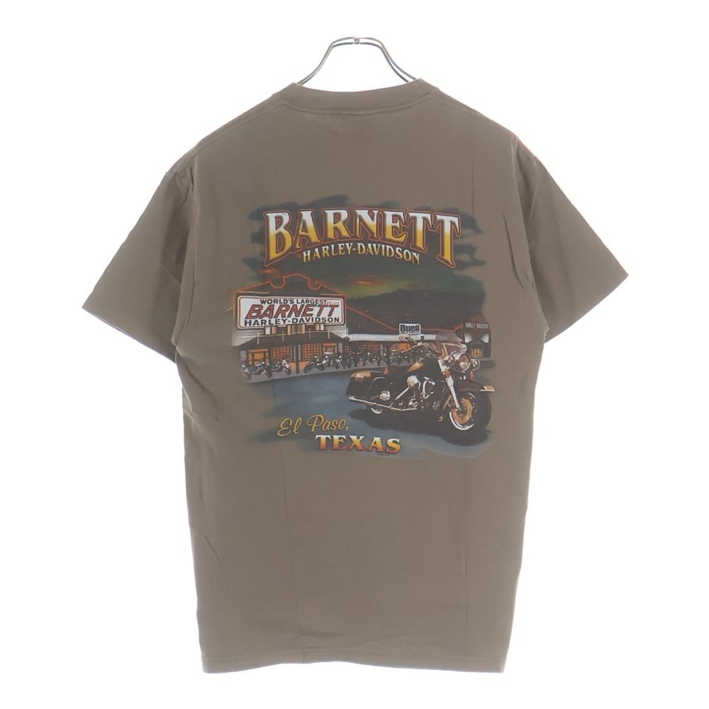 HARLEY DAVIDSON (ハーレーダビッドソン) 90s VINTAGE BARNETT EL PASO TEXAS 両面プリント 半袖Tシャツ カットソー ブラウン