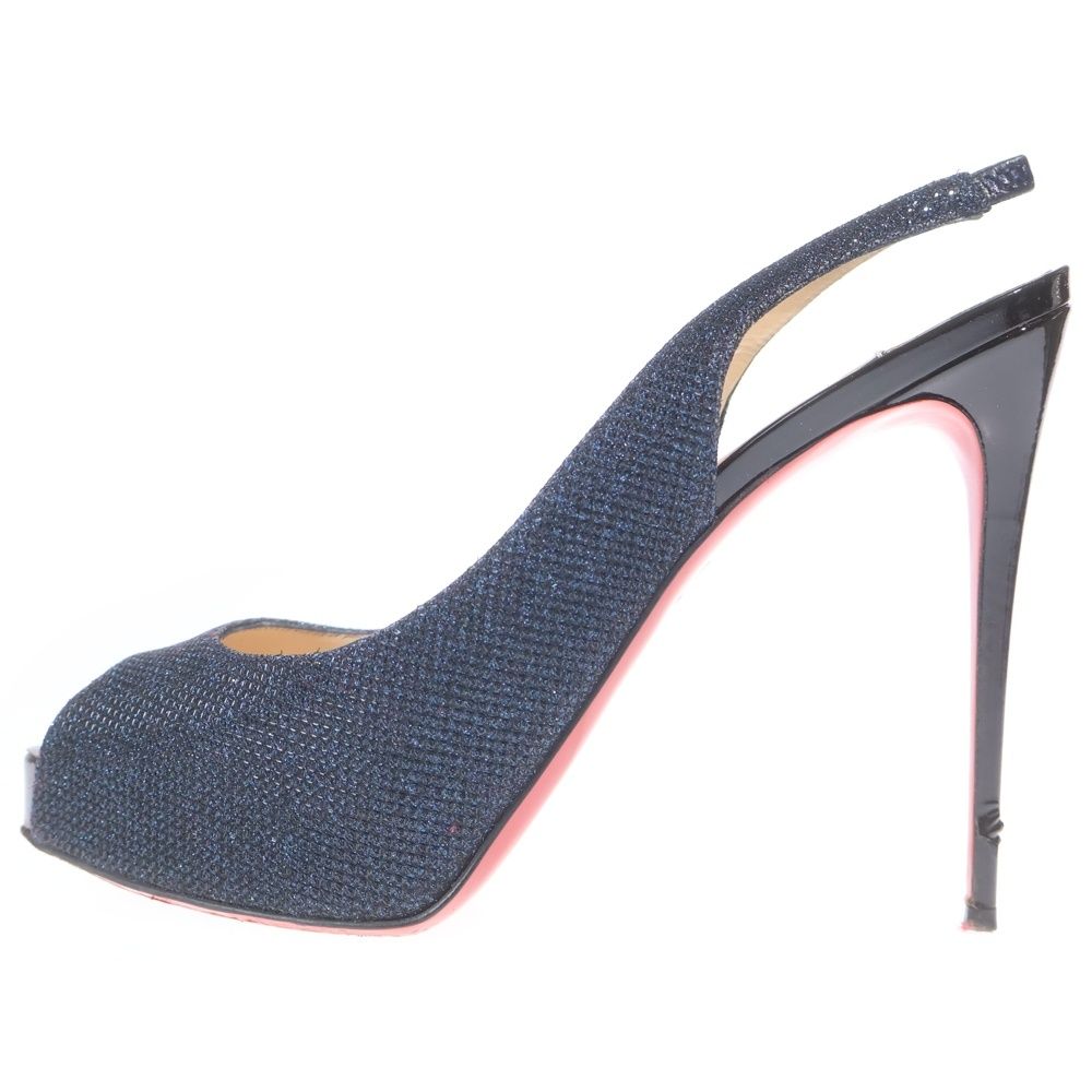 CHRISTIAN LOUBOUTIN (クリスチャンルブタン) PRIVATE NUMBER 120 GLITT LUMINOR グリッター ハイヒールパンプス ネイビー 3150051