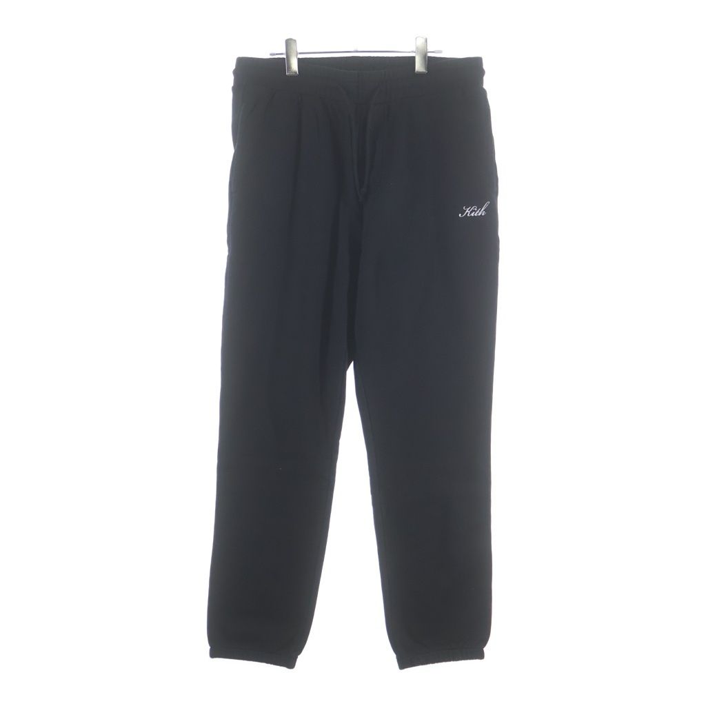 KITH (キス) Williams I Sweatpant ロゴ刺繍 スウェットパンツ ブラック KHM060052
