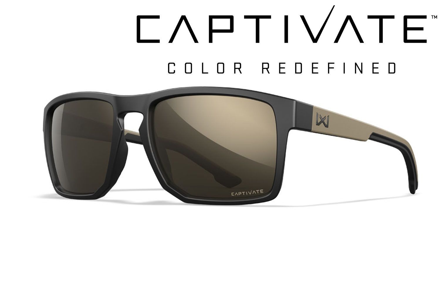 ワイリーエックス AC6FND04 ファウンダー タングステンミラー/マットブラック フレーム サングラス WX FOUNDER CAPTIVATE NP TUNGSTEN MIRROR [Matte Black & Tan]【Wiley X正規販売店】