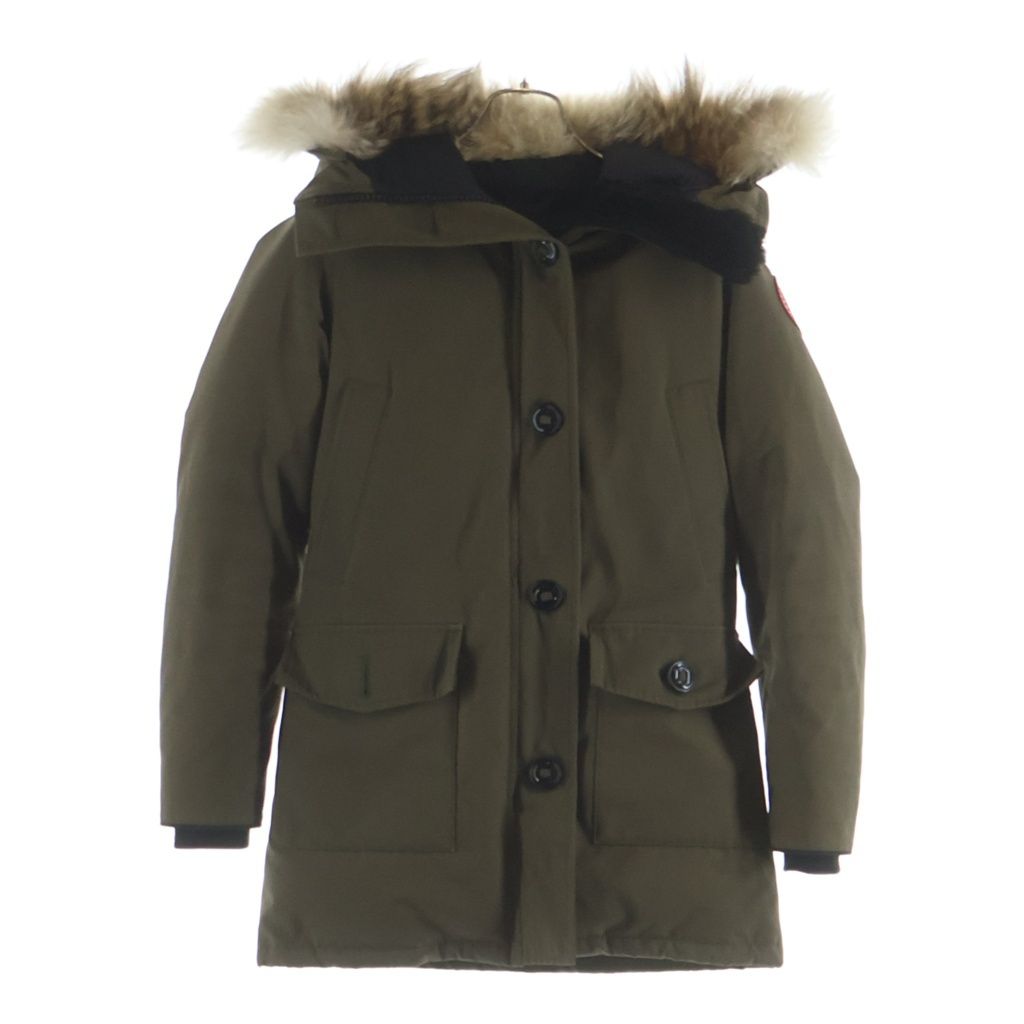 CANADA GOOSE (カナダグース) BRONTE PARKA ブロンテ パーカー フーデッドジップアップファーダウンジャケット カーキ レディース 2603JL