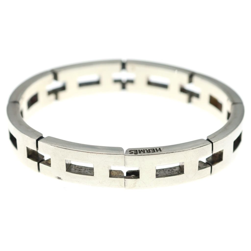 HERMES (エルメス) ヴィンテージ Hモチーフ ブレスレット シルバー