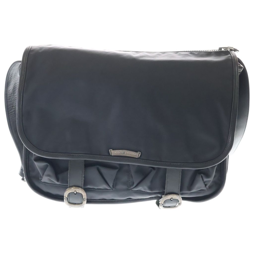 CHROME HEARTS (クロムハーツ) SHOULDER BAG-MM ガンスリンガーストラップナイロンショルダーバッグ ブラック/シルバー