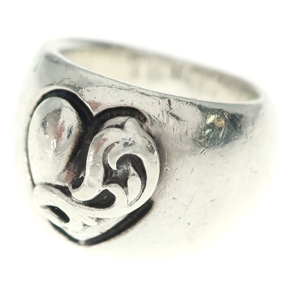 CHROME HEARTS (クロムハーツ) HEART IN BAND ハートインバンドリング シルバー