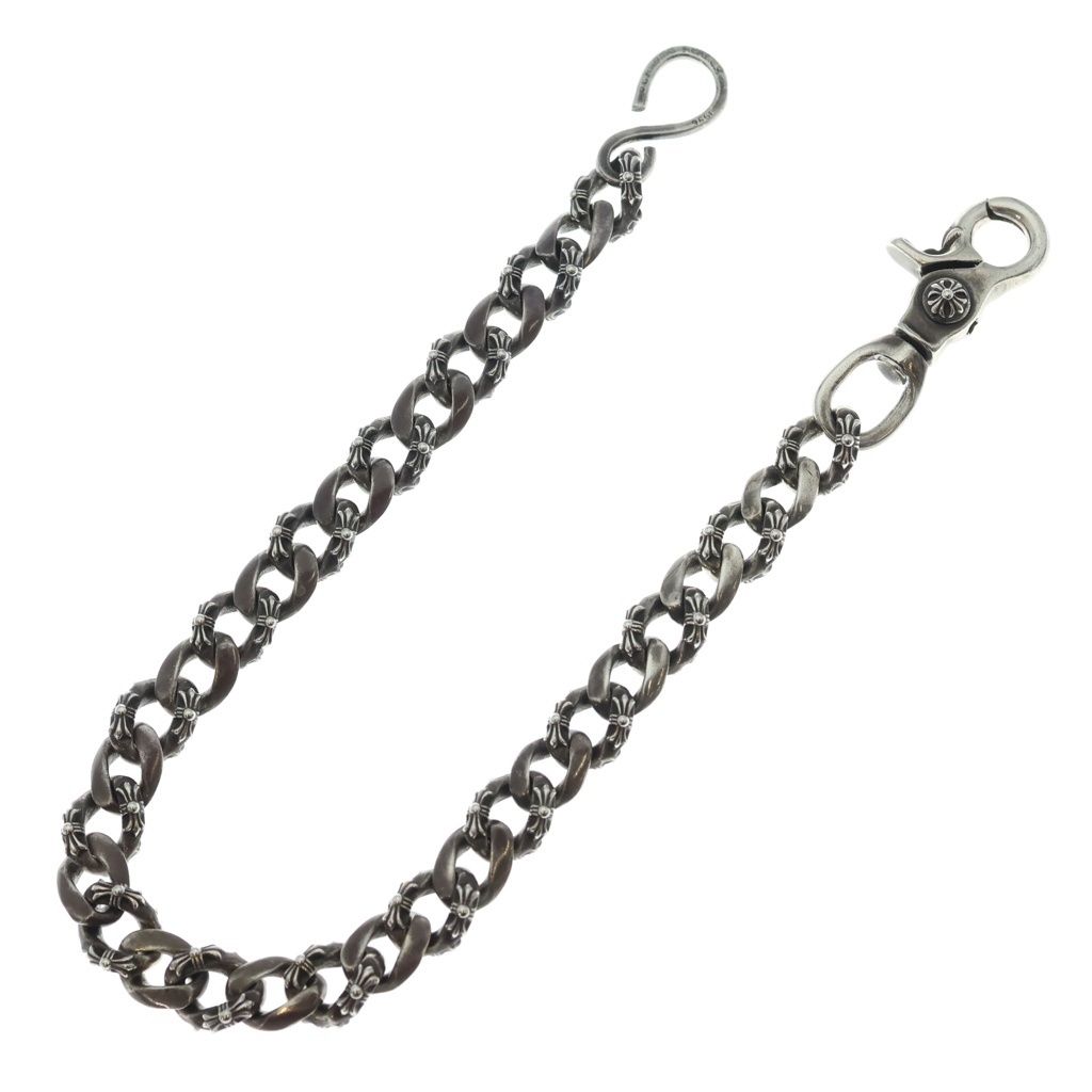 CHROME HEARTS (クロムハーツ) FANCY SHORT-S/1クリップショートファンシー ウォレットチェーン シルバー BCA076