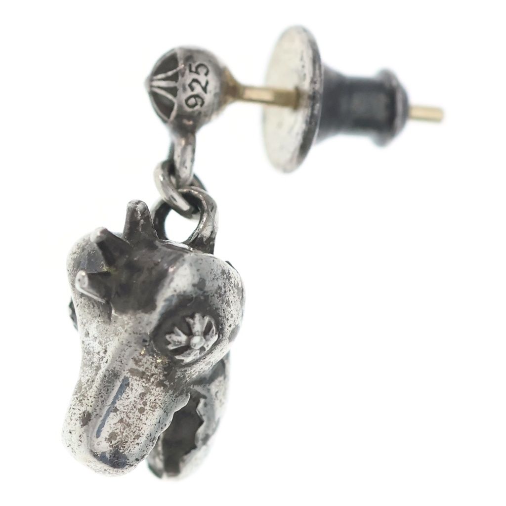 CHROME HEARTS (クロムハーツ) DINO HEAD DROP ディノヘッドドロップ シルバーピアス