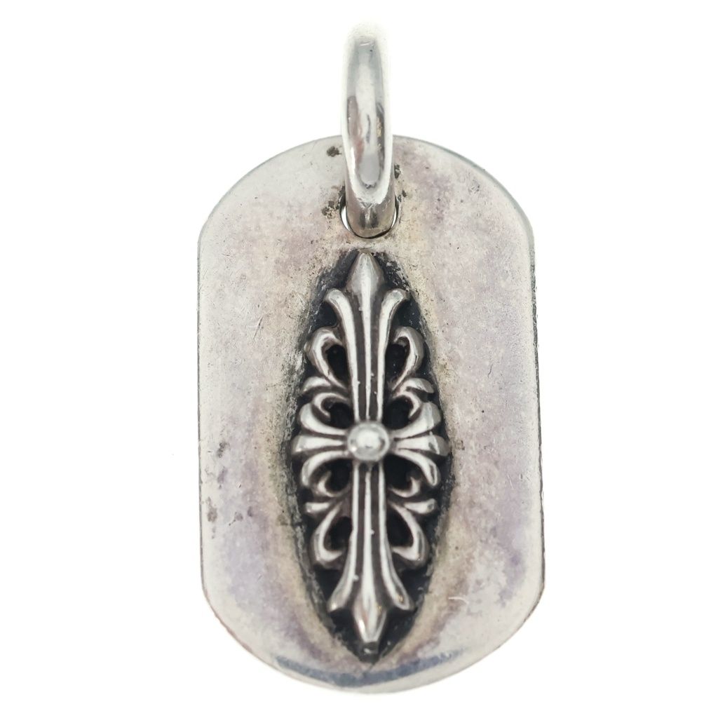 CHROME HEARTS (クロムハーツ) RAISED DOGTAG レイズドドッグタグ チャーム シルバーネックレストップ