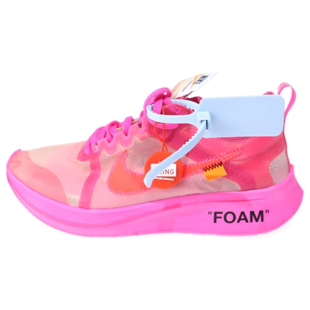 NIKE (ナイキ) ×OFF-WHITE ZOOM FLY オフホワイト ズームフライ ローカットスニーカー ピンク US6/24.0cm