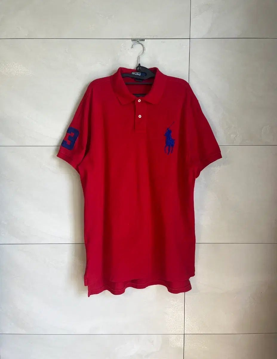 ポロ ラルフローレン ビックポニー カラ Tシャツ レッド XL