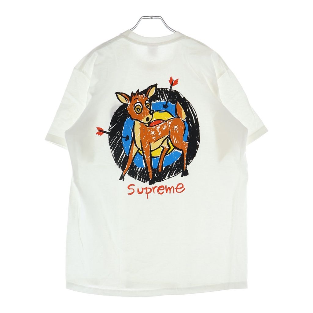 SUPREME (シュプリーム) 22SS Deer Tee ディア シカ プリント クルーネック 半袖Tシャツ ホワイト