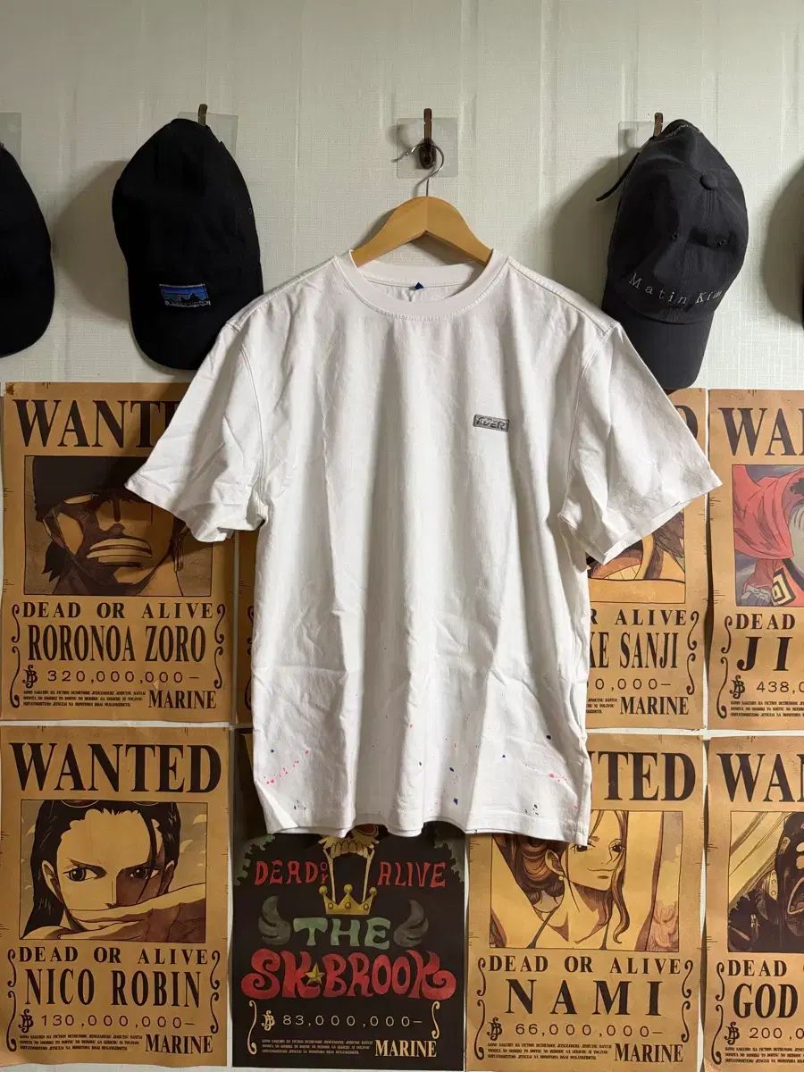 ADER ERROR 白 Tシャツ ペインティング